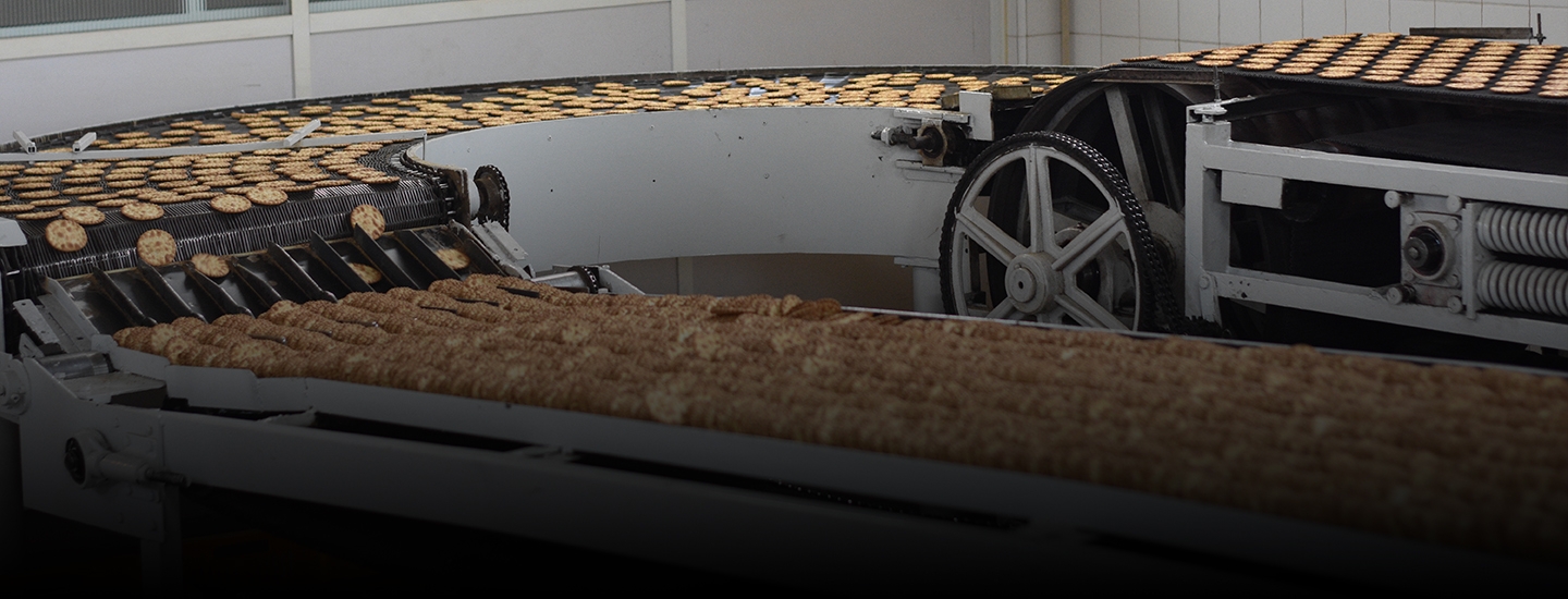 Fotografìa de la línea de producción de Galletitas Camet